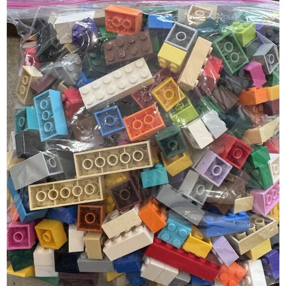 LEGO 2 Pounds Basic Bricks Blocks Sizes 2X lot mix colors 3001 3002 3006 3003 - Picture 6 of 6